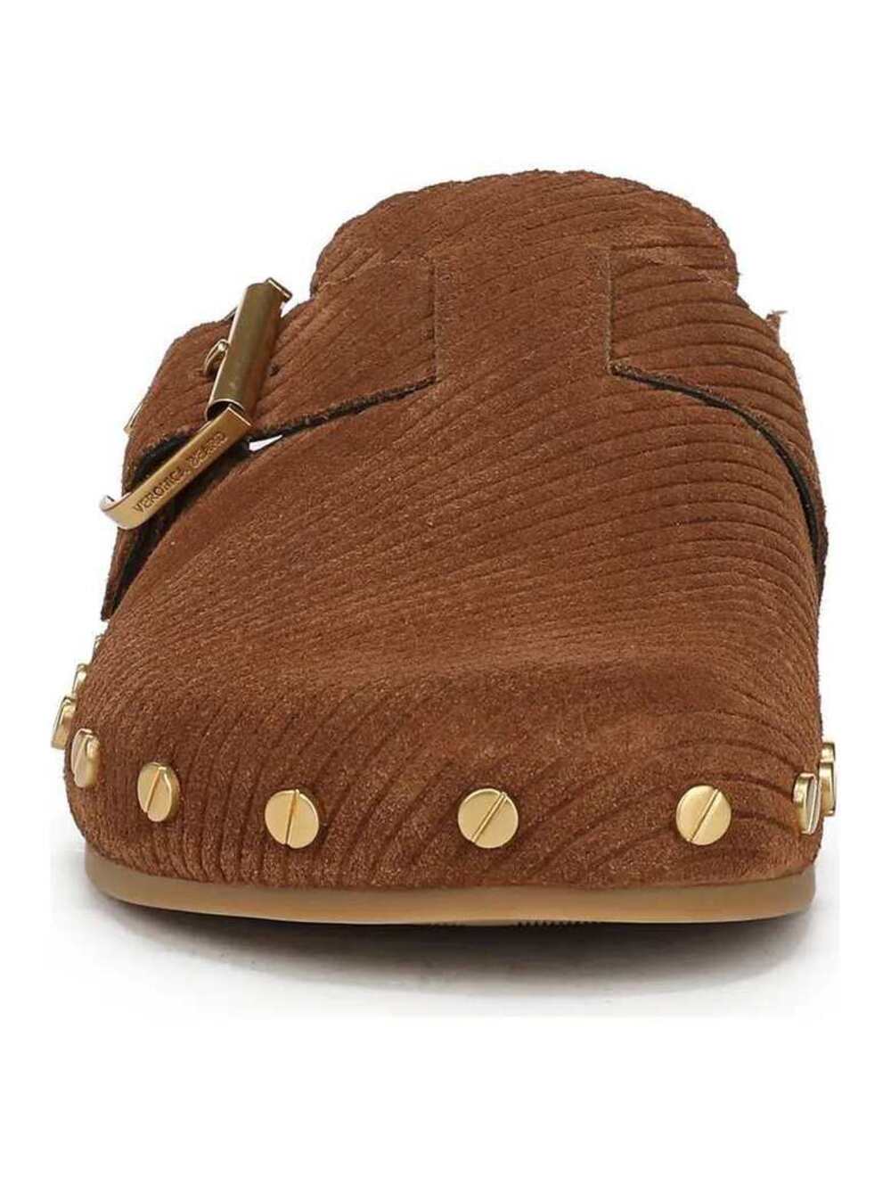 New Veronica Beard Fern Clog Brown suede hazelwoodnat 10 - Picture 2 of 5